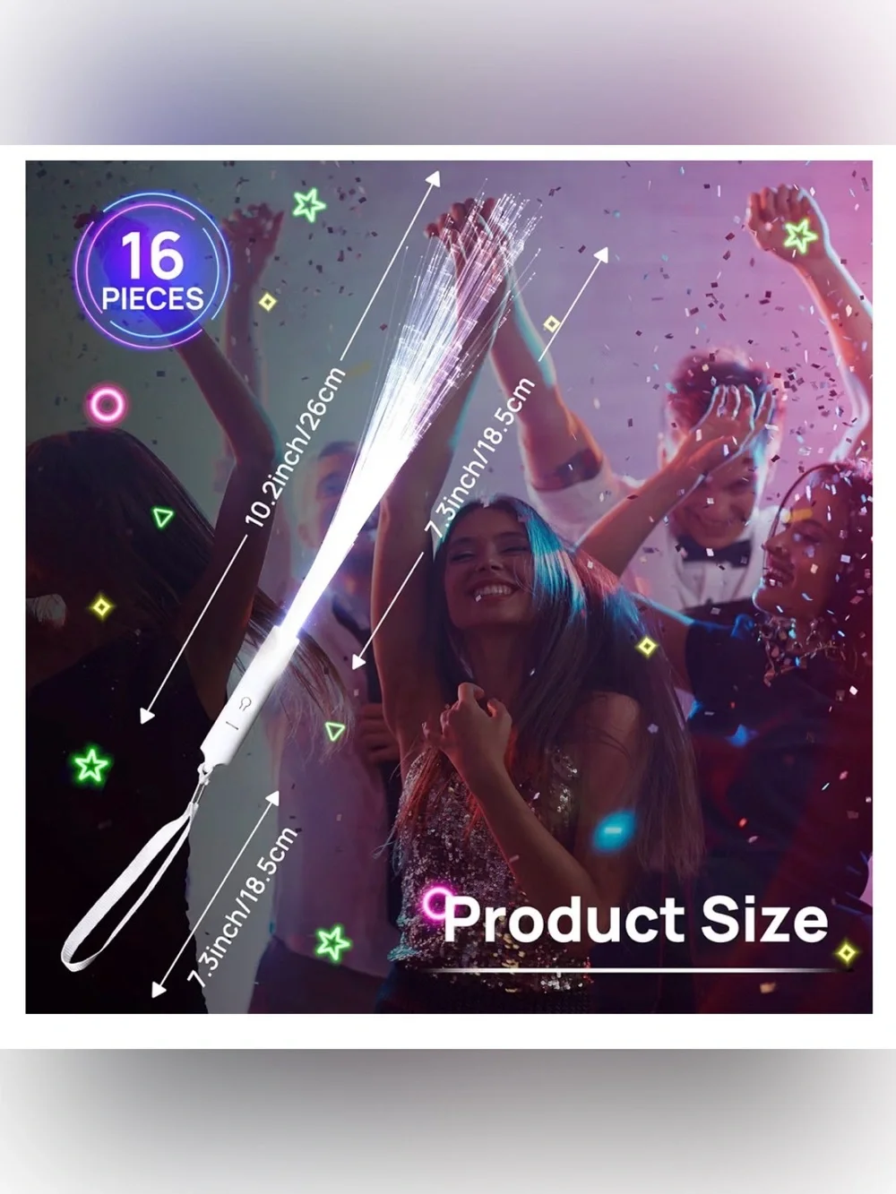 35-Piece LED Bundle | 14 Tambourines, 6 Strobe Lights, 6 Sunglasses, 7 Wands